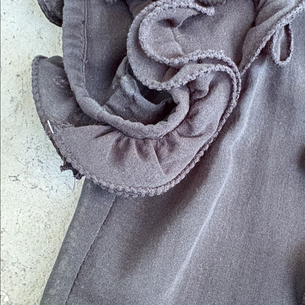 Elegant Black Ruffled Blouse by Rampage - Picture 7 of 7